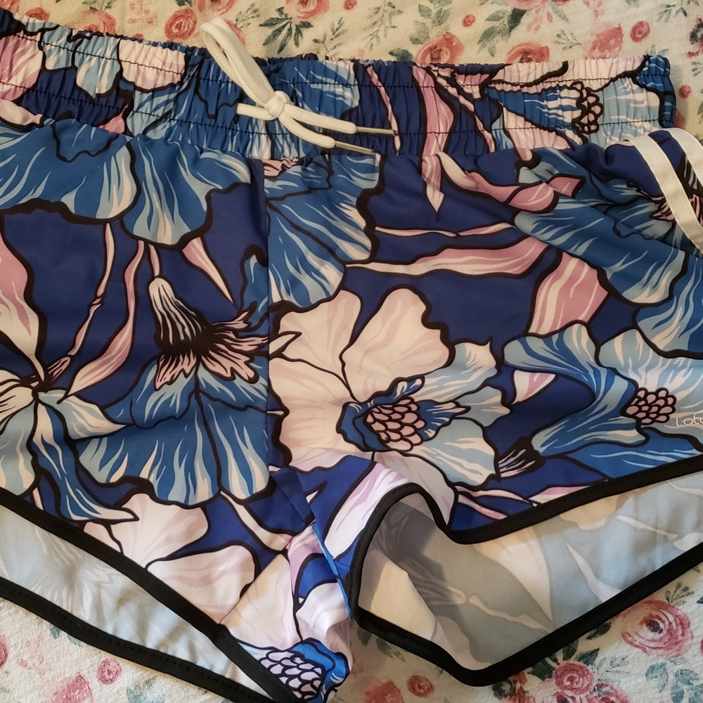 Floral print running shorts